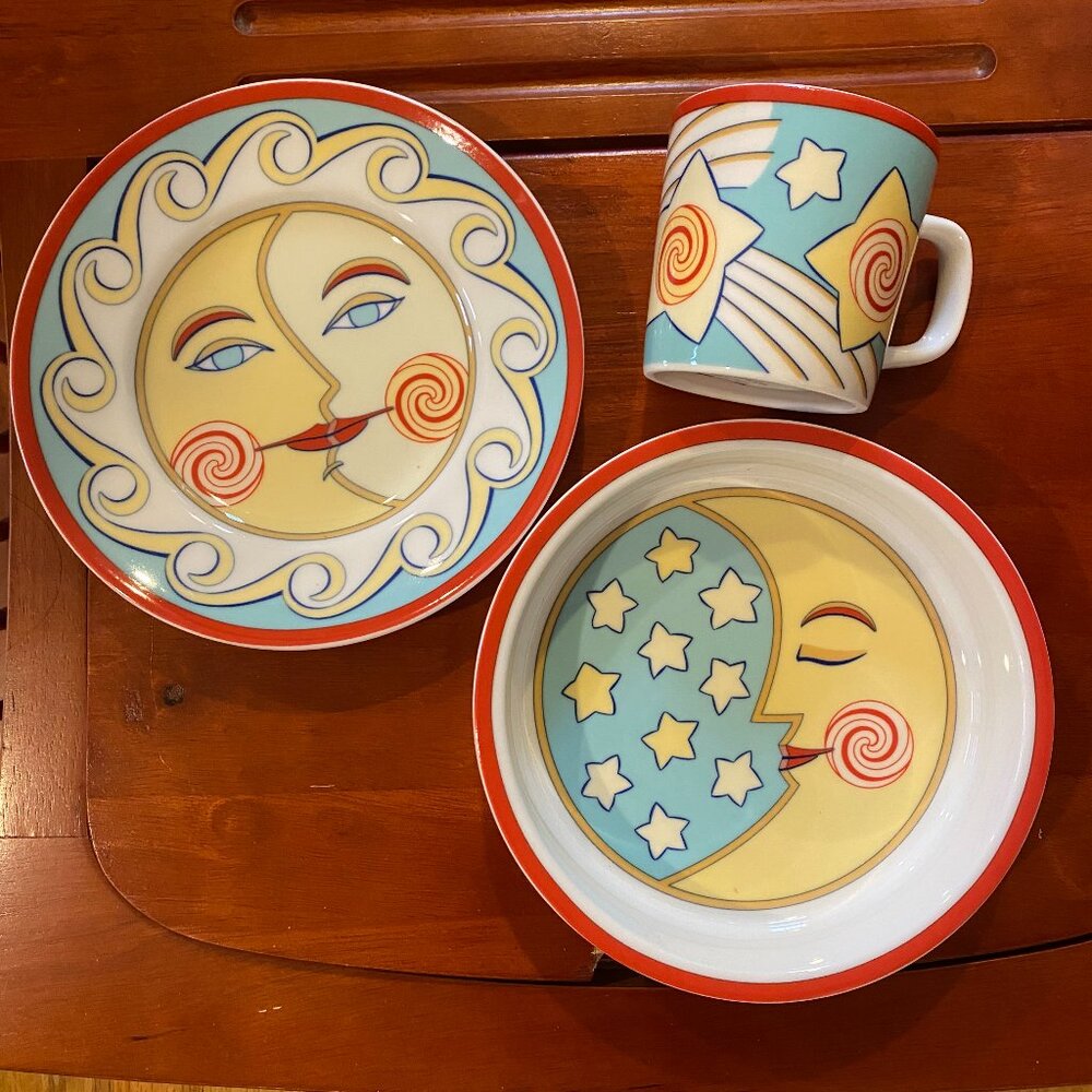 Tiffany bone china set;unused in original gift box. Reasonable offers considered